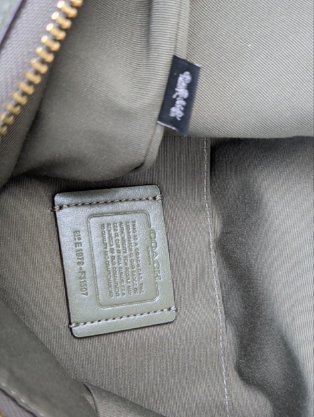 Coach Abbey (F31507) Pebbled Leather Olive Green Shoulder/Crossbody EUC - Picture 7 of 11